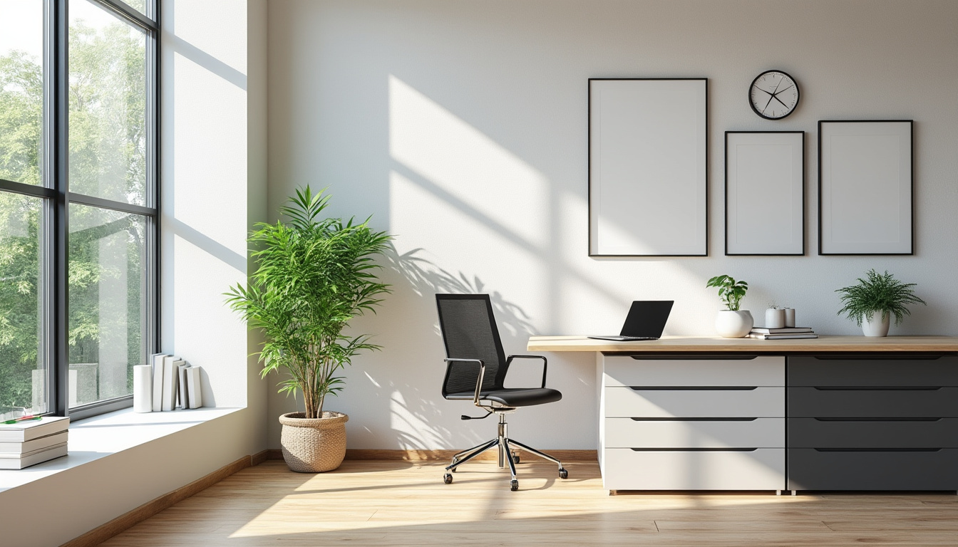 How can you organise your office with a lateral file cabinet?