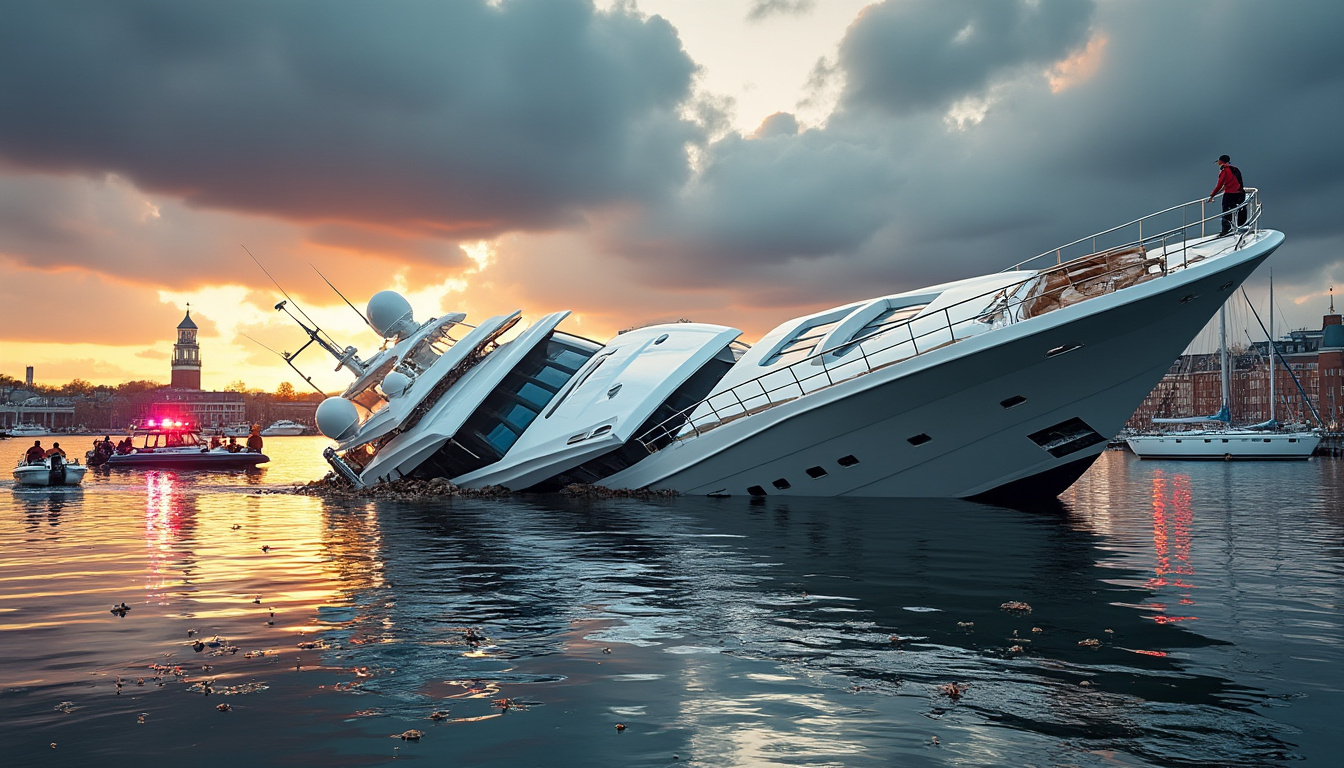 Why did an $8 million yacht capsize near Annapolis?